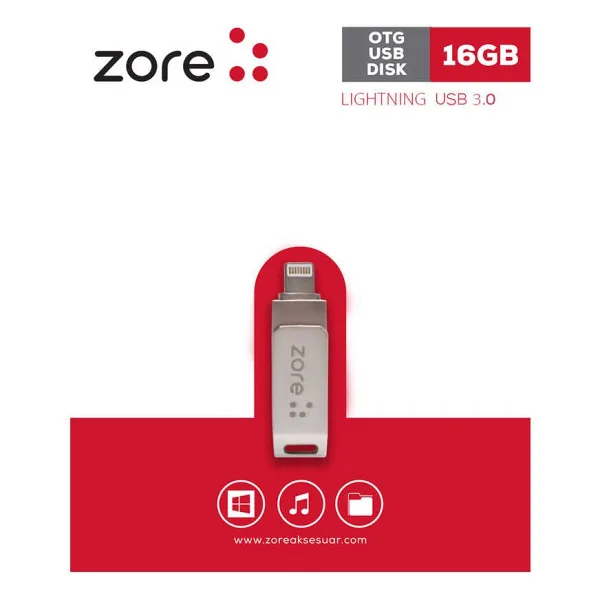 Zore Lightning Metal OTG 16 GB Flash Bellek
