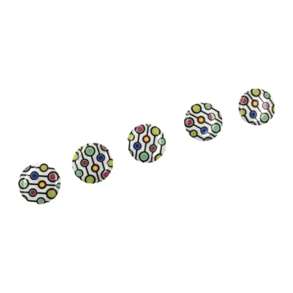 5 Adet 15 Mm Desenli Düğme (MODEL 7)