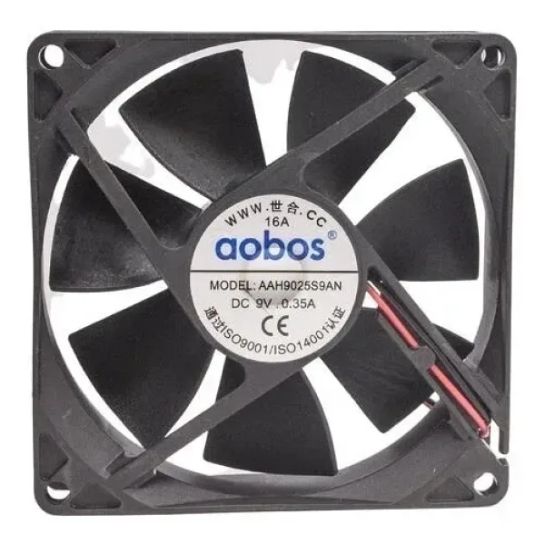 90x90x25mm 9V 0.35A Fan 2 Kablolu