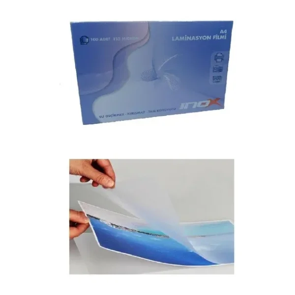 A3 Laminasyon 125 Mic. 10 Lu 1 Paket İnox Laminasyon