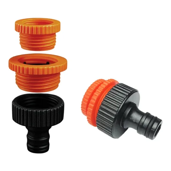 Adaptör 3 Farklı Ölçülü Hortum Bağlantı Aparatı Eki 1/2" - 3/4" - 1" Md306 Bahçe Hortum Ucu Plastik