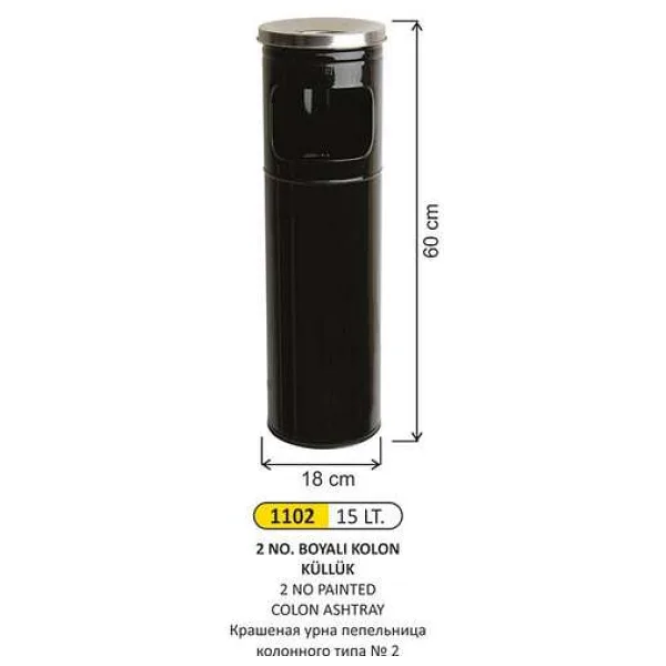 Arı Metal 1102 Kolon Küllük Boyalı 15 Litre