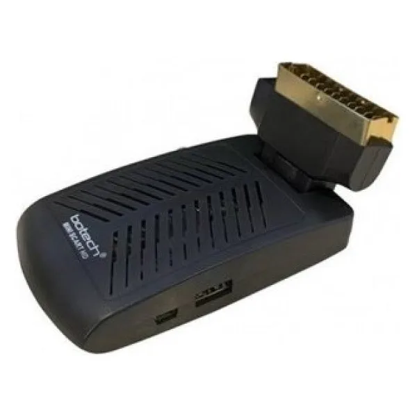 Botech Mini Uydu Alıcısı Scart Full HD DVB-S2 HDMI USB Destekli Eski ve Yeni TV Uyumlu Siyah