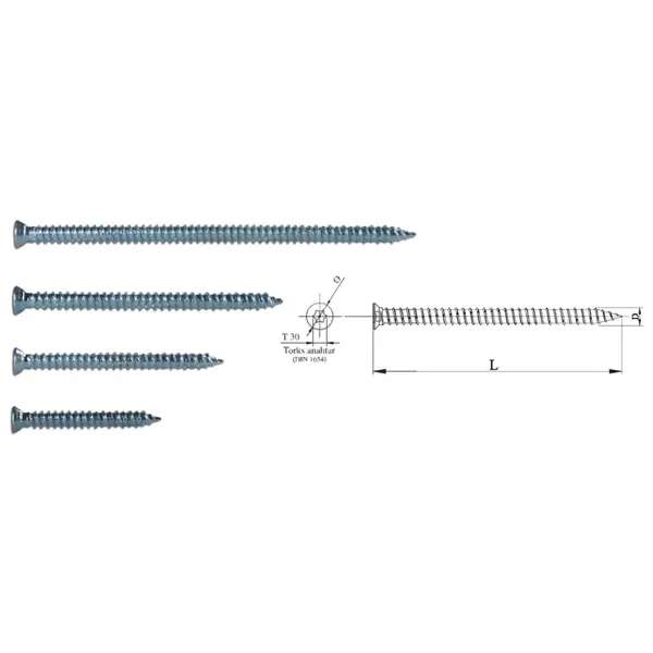 Buldex Vida 7,5x200 Dubelsiz Vida 20 Cm 10 Adet