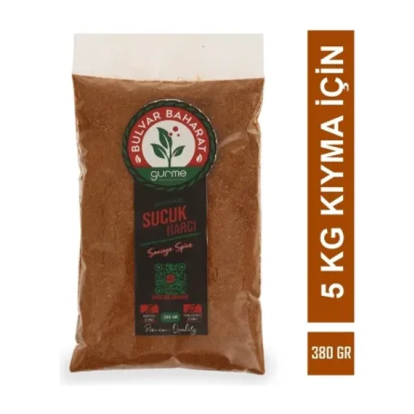 Bulvar Baharat Geleneksel Sucuk Harcı / Sucuk Baharatı 380 gr (5 kg Kıyma Için)