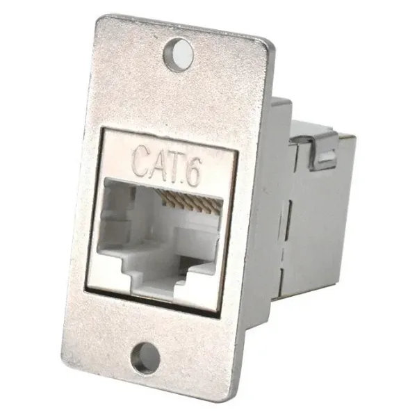 CAT6 RJ45 Dişi Panel Tipi Konnektör Gümüş - SCAT6-C