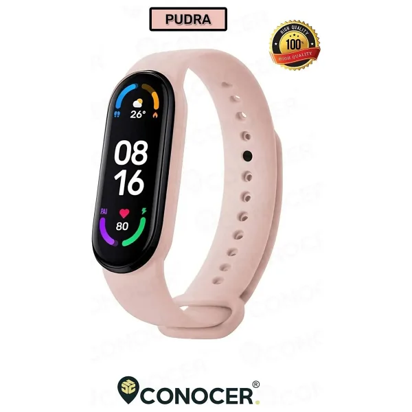 CONOCER Xiaomi Mi Band 5 Ve 6 Uyumlu Silikon Yüksek Kalite Kordon Kayış
