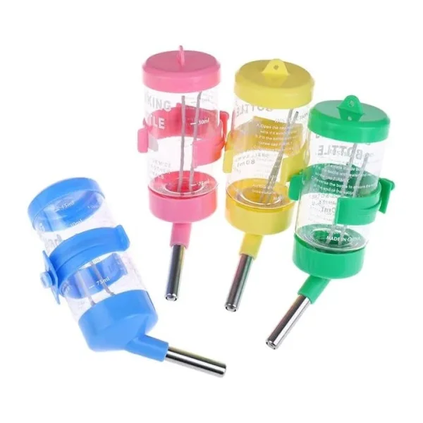 Damlatmayan Hamster ve Tavşan Suluğu 80 ml (Pembe)