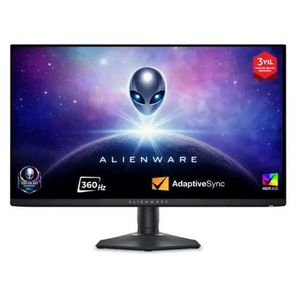 Dell Alienware AW2725DF 27" 0.03 ms 2K Pivot 360 Hz OLED Oyuncu Monitörü
