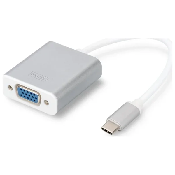 Digitus USB 3.0 (USB Tip C) - VGA Grafik AdaptörübrGiriş: 1 x USB Tip C erkek (bilgi