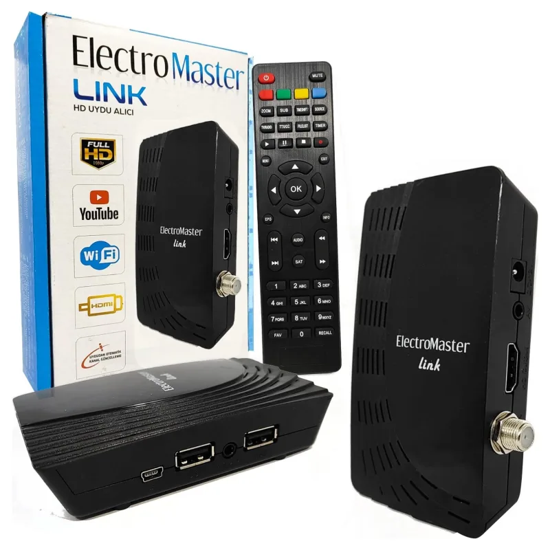 ElectroMaster Link Wi-Fi Full HD Uydu Alıcısı