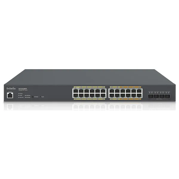 EnGenius ECS2528FP 24 Port Multi-Gigabit PoE++ Cloud Yönetilebilir Switch | 740W PoE | 4x 10G SFP+