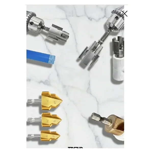 FREED TOOLS 5 PARÇA PVC PLASTİK BORU DİŞ AÇMA VE HAVŞA SETİ
