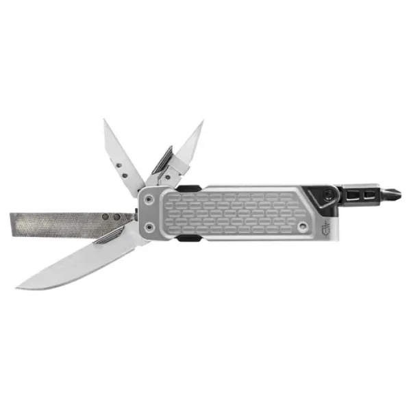 Gerber Gear Lockdown 10-in -1 Çok Amaçlı Çakı - Survival Kazıma Çubuğu - Gümüş