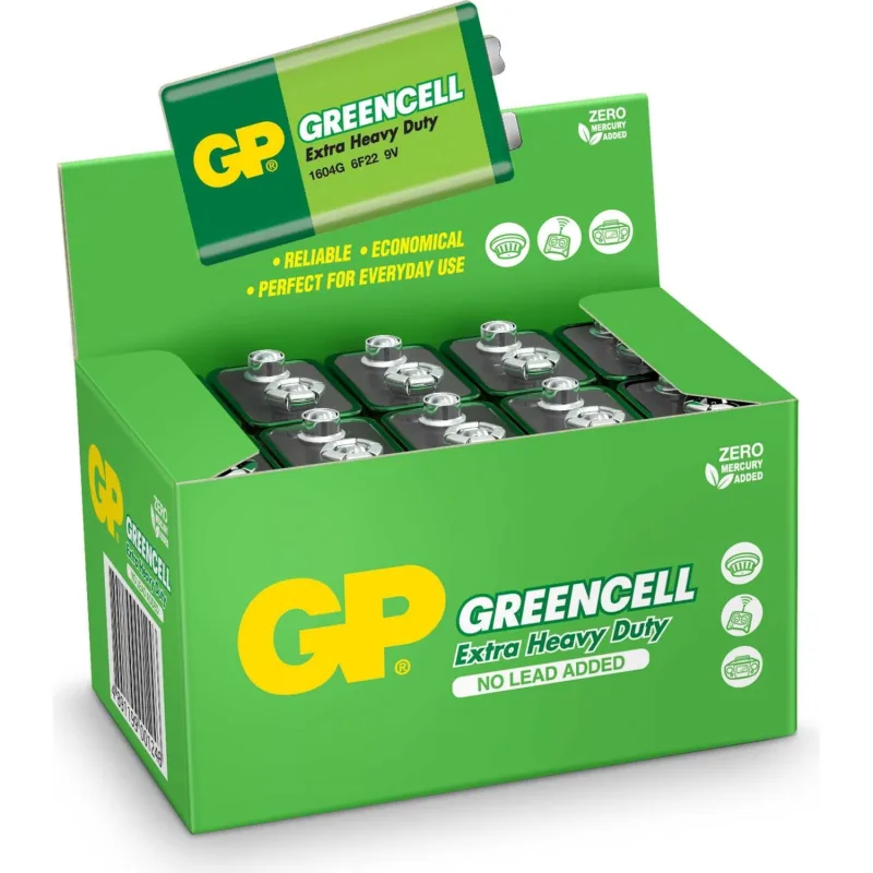 GP Greencell 1604G 10'lu Çinko 9V Pil