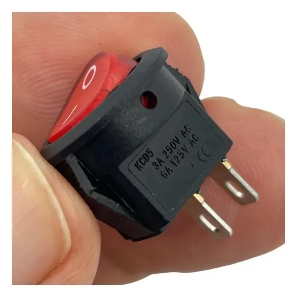 IC-134E Kırmızı Yuvarlak Anahtar Işıksız On-Off 2P