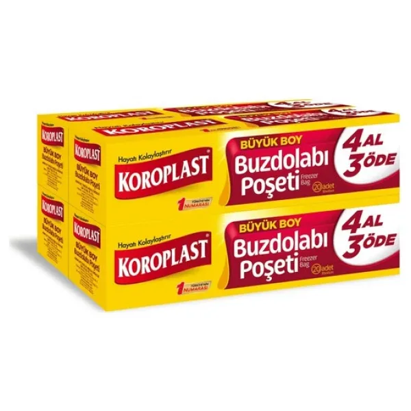 Koroplast Büyük Boy Buzdolabı Poşeti 4x20'li
