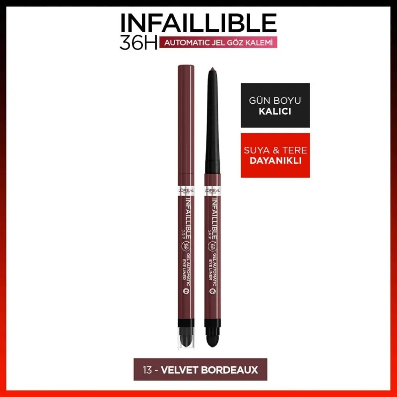 L'Oreal Paris Automatic Infaillible 13 Velvet Bordeaux Jel Göz Kalemi