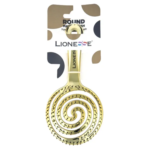 Lionesse 3 Boyutlu Saç Fırçası Gold