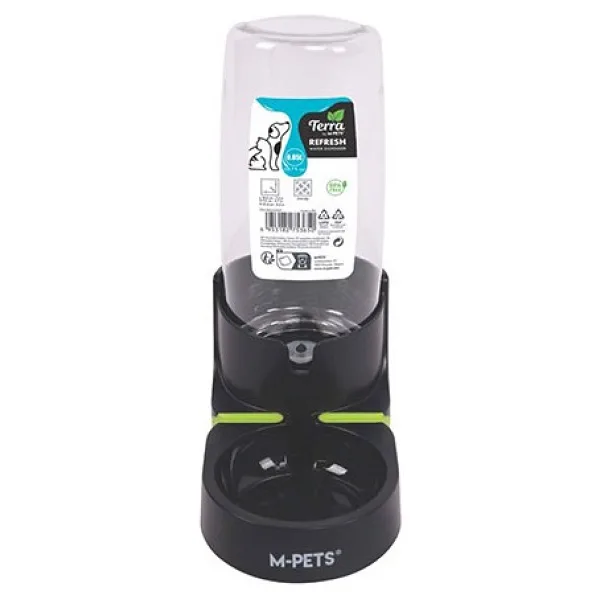 M-Pets Refresh 800 ml Siyah Su Kabı