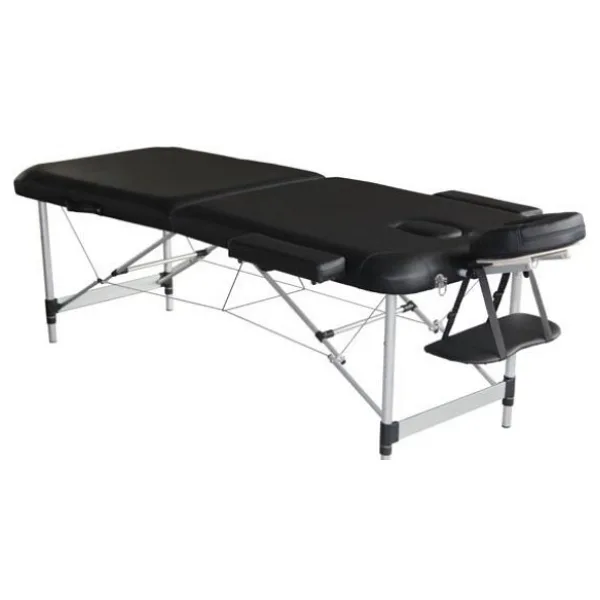 Medwelt Ahşap Masaj Masası, Katlanabilir, SİYAH