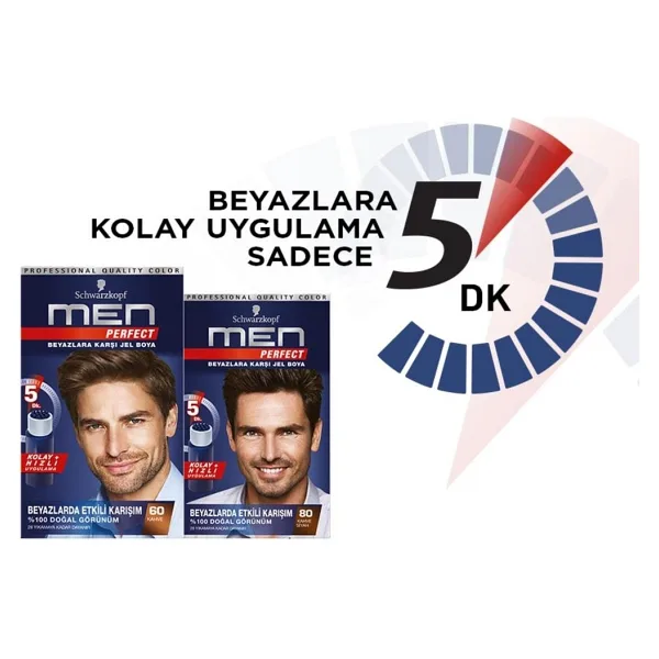 Men Perfect 50 Açık Kahve 2 Adet Erkek Saç Boyası