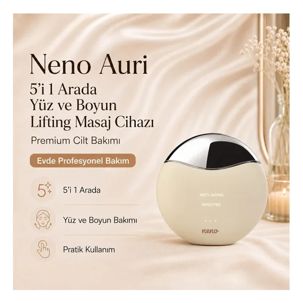 Neno Beauty Auri 5'i 1 arada Yüz ve Boyun Lifting Masaj Aleti