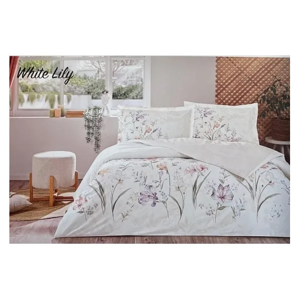Özdilek White Lily Pamuk Çift Kişilik Nevresim Takımı