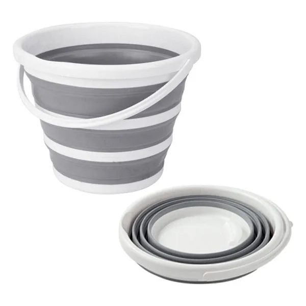 Pazar Kapısı Pratik Katlanabilir Akordiyon Plastik Kova 12,8 Lt