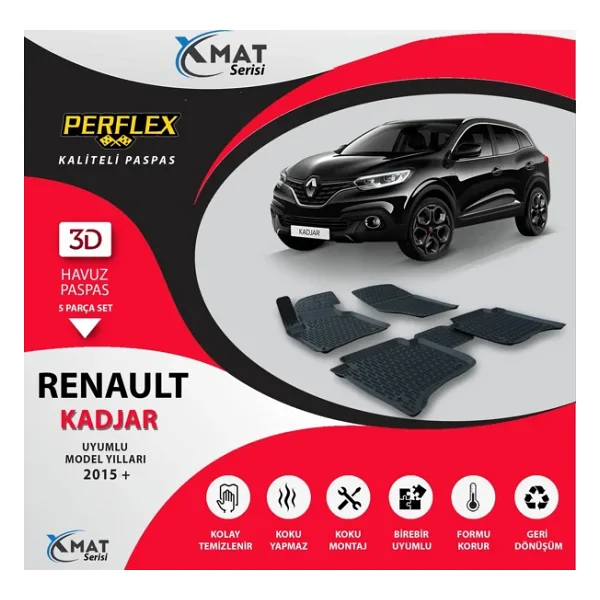 Perflex Paspas 3D Havuzlu X-Mat Kadjar 2015+
