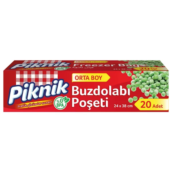 Piknik Orta Boy Buzdolabı Poşeti 20'li