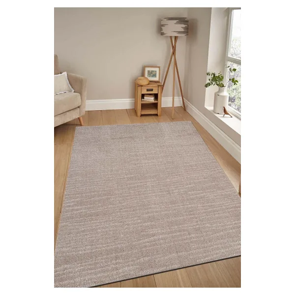Raschel Carpet Moopy Bej Bukleli Yumuşak Soft Dokuma Yolluk Halı Salon Halısı LP1007A_BEJ