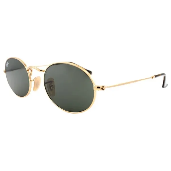 Ray-Ban Oval Flat 3547N 001 Gold-Green Güneş Gözlüğü