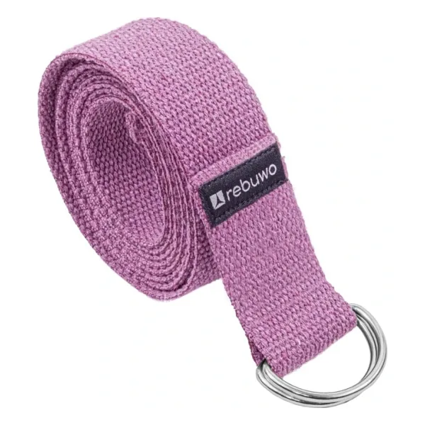 Rebuwo Doğal %100 Pamuk Yoga Kemeri 184 CM Pembe