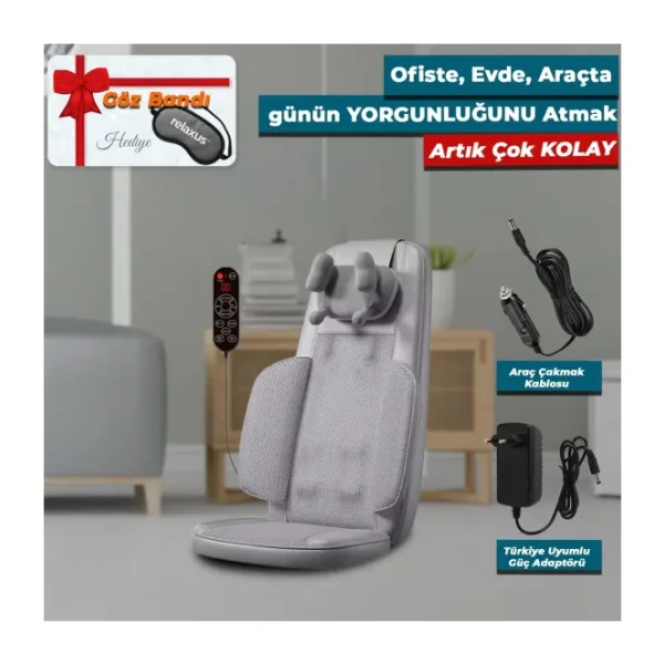 Relaxus RLX50 3D Shiatsu Masaj Koltuğu Minderi