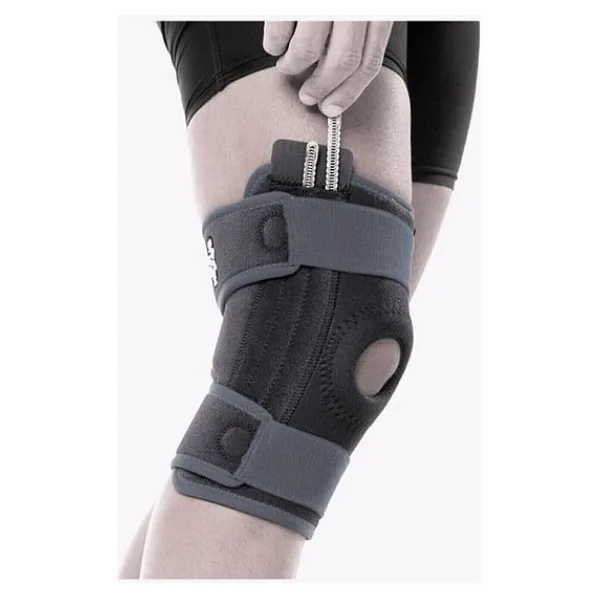 Romed Patella ve Ligament Destekli Dizlik Neopren Standart Beden Diz Desteği Yaylı Dizlik - Siyah