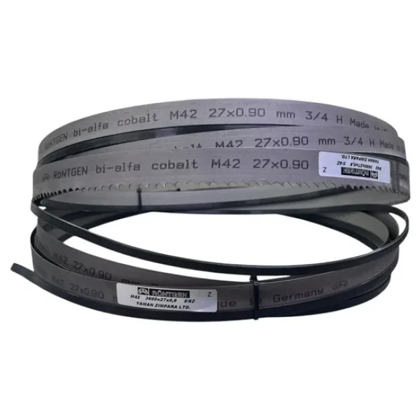 Röntgen 3Mtx27mmx0,9Mm Bimetal Şerit Testere 3/4 Diş -Almanya'nın İncisi-1. Kalite M-42