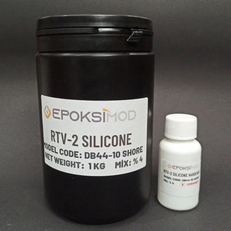 Rtv 2 Kalıp Silikonu 1. Sınıf Yumuşak Sıvı Silikon 1 Kg 10 Shore Beyaz Renk
