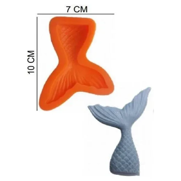 Şeker Hamur Kalıbı Silikon Balık Kuyruğu 7x10 Cm