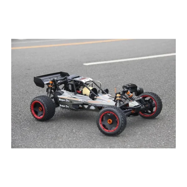 SY RACING 1/5 Baja 5B 30.5CC RTR Kurşunsuz Benzinli Uzaktan Kumandalı RC Arazi Model Araba 80+ Kmh 75CM Uzunluk Offroad Gri( Kullanıma Hazır )