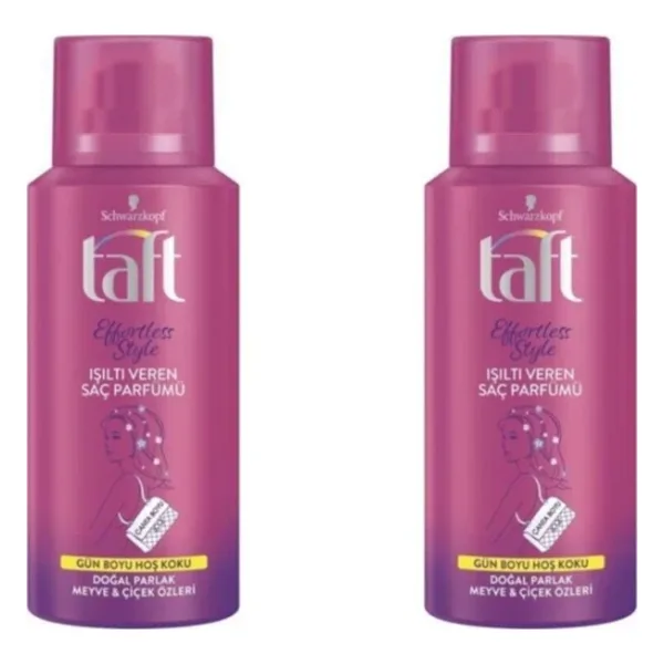 Taft Effortless Style Işıltı Veren 100 ml 2 Adet Saç Parfümü