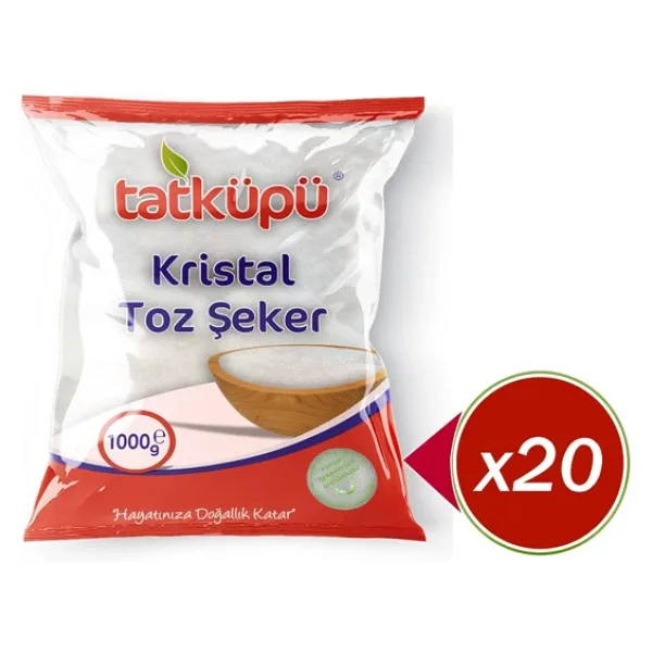 Tatküpü Toz Şeker 1 kg x 20 Adet (20 Kg)