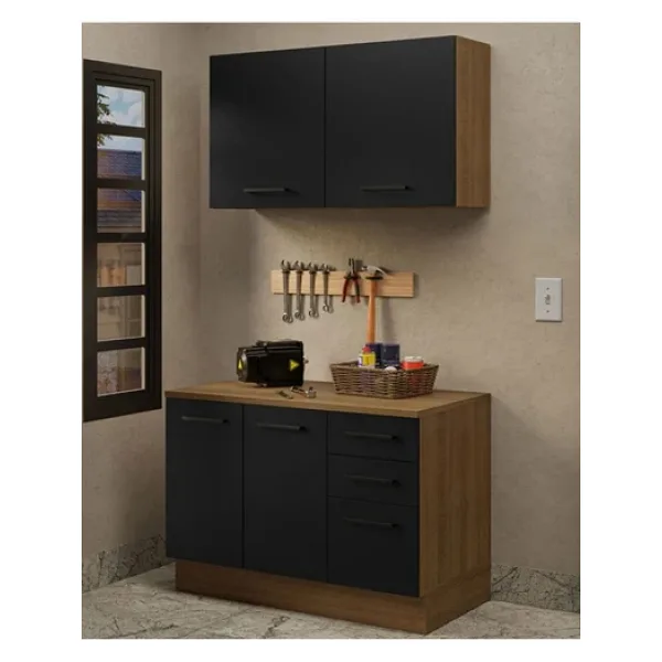 Tdesigno Milot Çok Amaçlı Dolap-Mikrodalga-Erzak-Airfryer-Mutfak-Kiler Dolabı-Kahve Köşesi-Beyaz-120 Cm