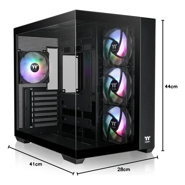 Thermaltake View 380 TG CA-1Z2-00M1WN-00 ARGB Fanlı Siyah ATX Oyuncu Kasası
