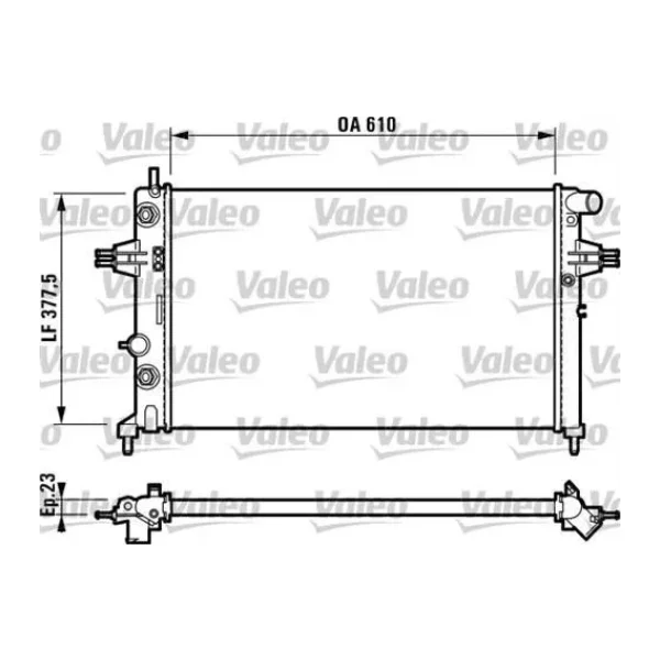VALEO 732549 Su Radyatörü Astra G 97- 1.4 16V 1.6 16V 1.8 16V At Ac Zafira 99- At Ac