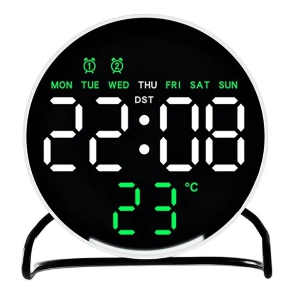 Valkyrie LED Dijital Masa Saati Alarm Sıcaklık Takvim Göstergeli USB Gece Işıklı Masa Saati Çift Alarm