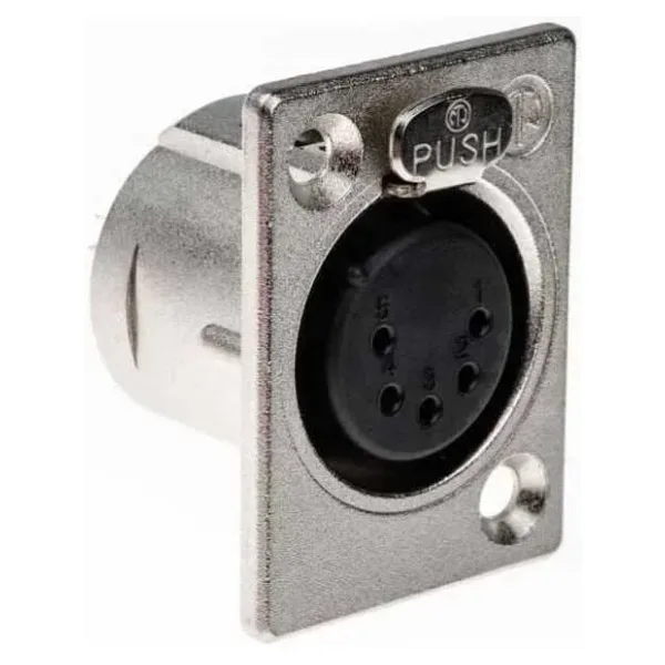 XLR Konnektör Panel Tipi Dişi - 5 Pin