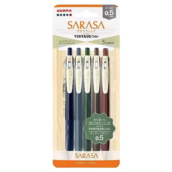 ZEBRA Sarasa Clip Vintage Seri 1 Set 0,5MM 5 Li Pet