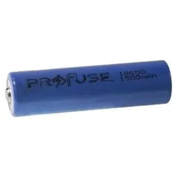 3.7V 1500mAh 18650 Li-ion Şarjlı Pil - Başlı