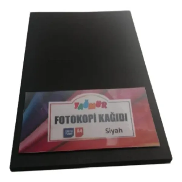 A4 Renkli Fotokopi Kağıdı Siyah 100 Lü Paket